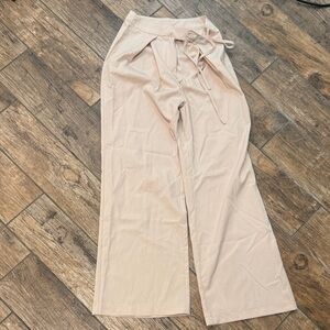 SHEIN Beige Wide-Leg Pants